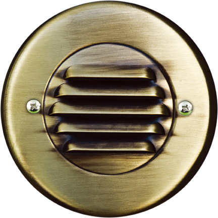 Dabmar Lighting LV708-ABS Brass Recessed Louvered Brick / Step / Wall Light in Antique Brass
